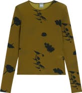 MM by Max Mara Effetto Floral Print Long Sleeve Shirt