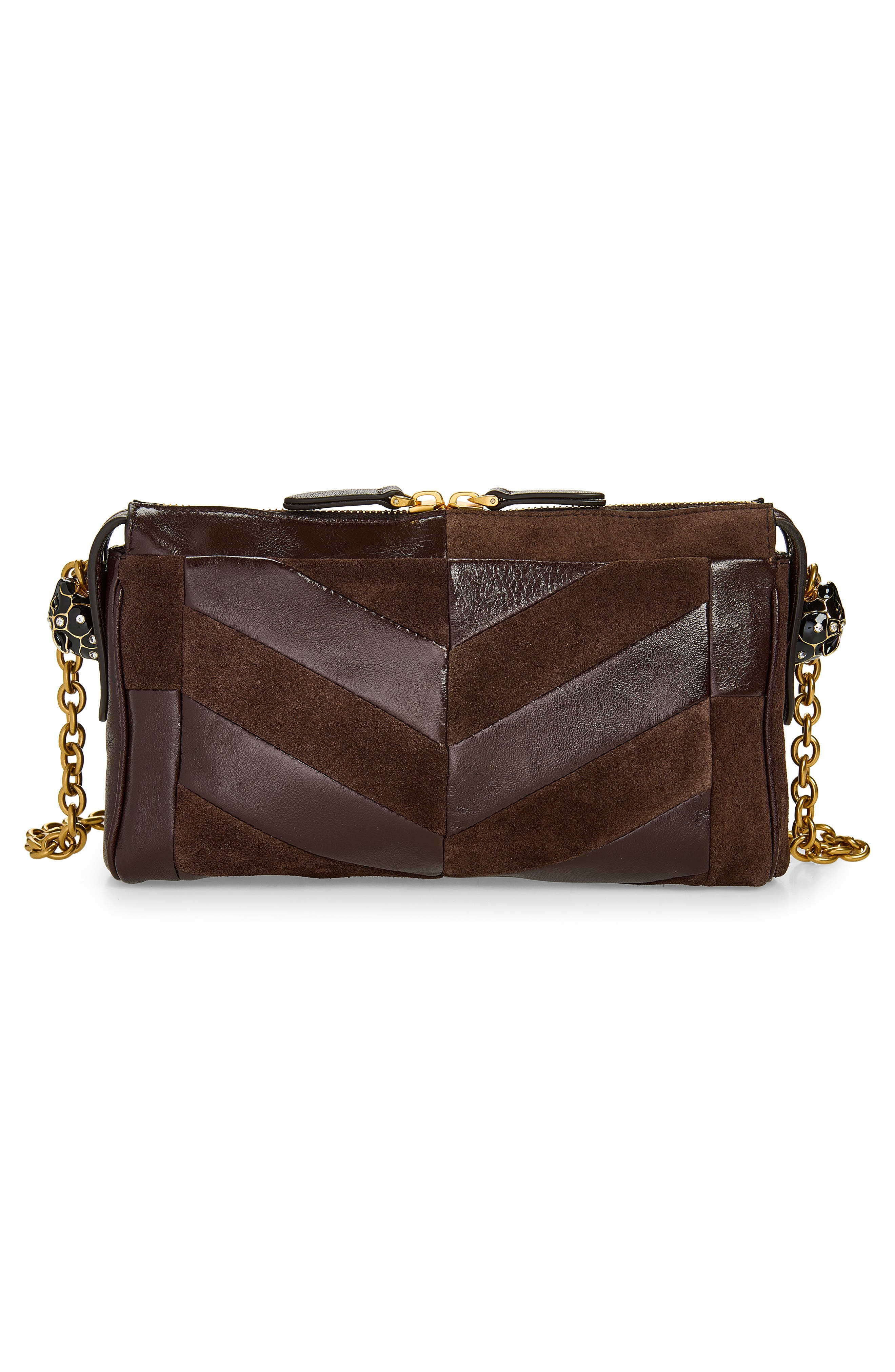 Small Panthea Leather Shoulder Bag, Alternate, color, BROWN