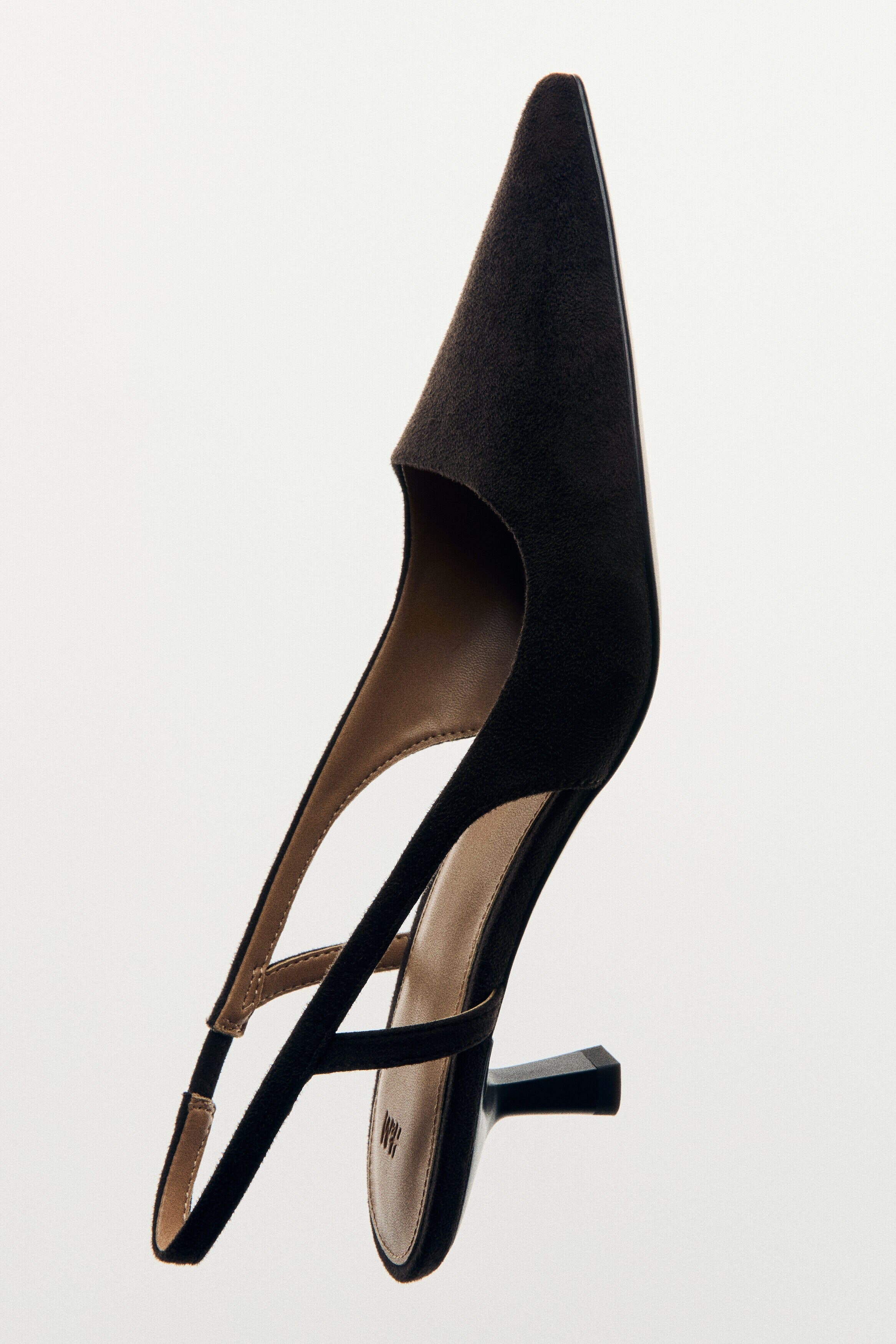 Kitten-heeled Slingbacks, Alternate, color, Dark brown