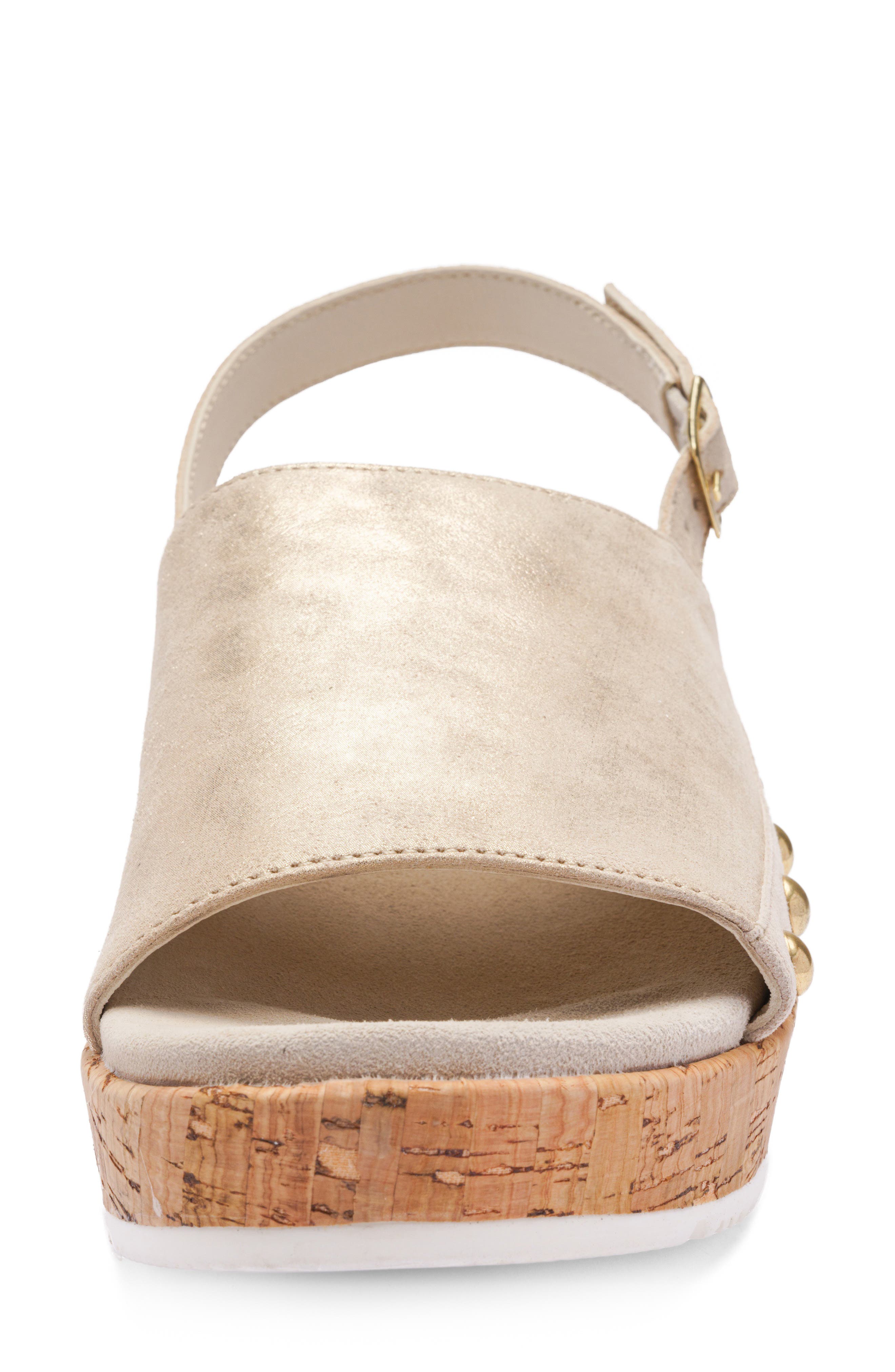 ara Raelis Slingback Wedge, Alternate, color, Beige