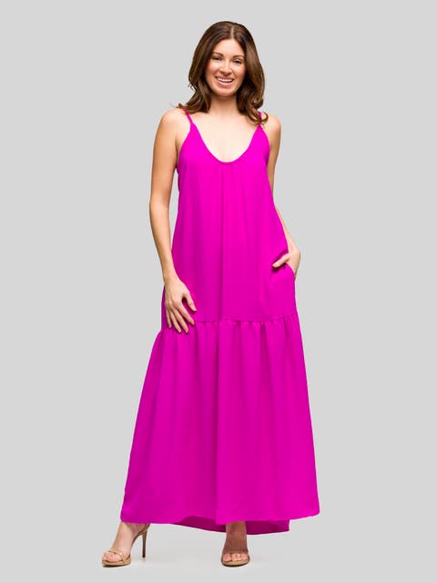 Lightweight Spaghetti Strap Pocket Maxi Dress