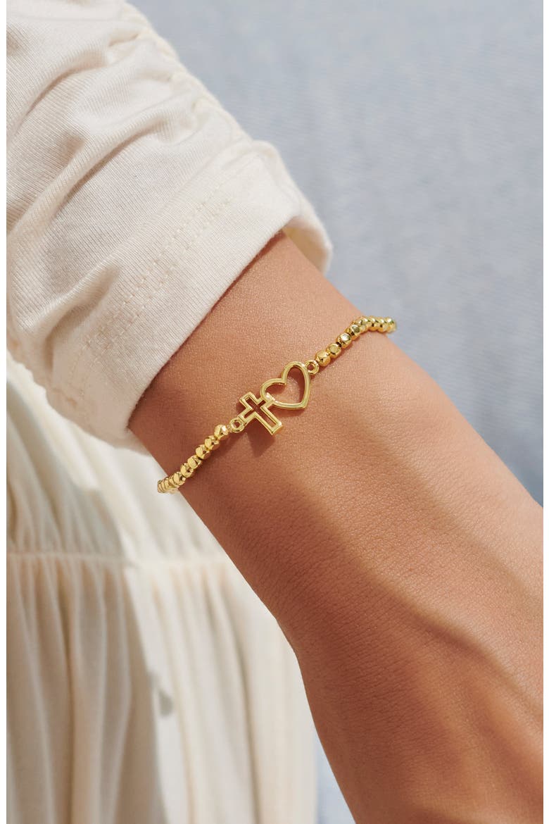 Forever Yours 'Live By Faith' Bracelet In Gold-Tone Plating, Alternate, color, Metallic Gold