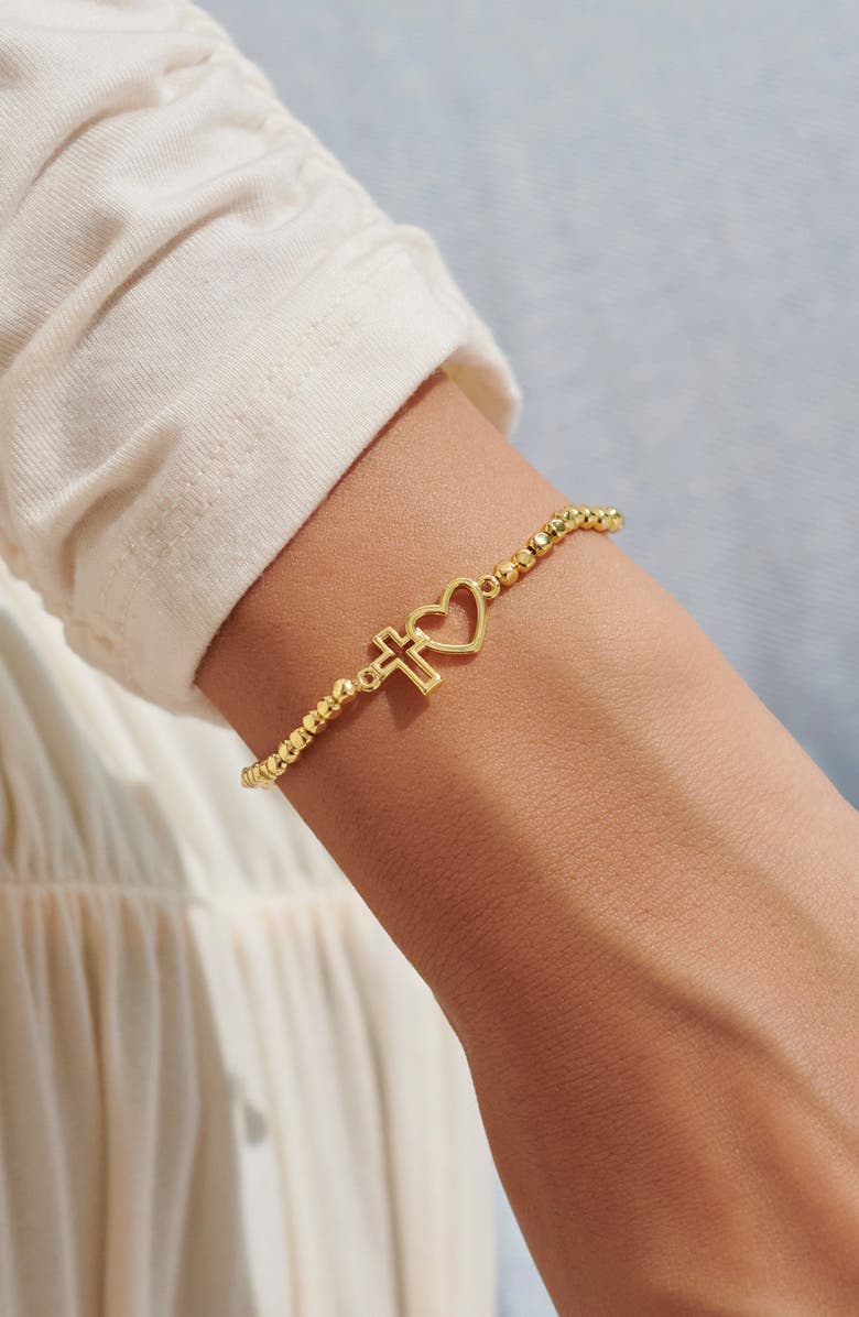 A Littles & Co Forever Yours 'Live By Faith' Bracelet In Gold-Tone Plating, Alternate, color, Metallic Gold