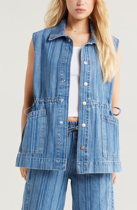 Hera Stripe Denim Vest