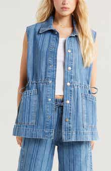 Damson Madder Hera Stripe Denim Vest