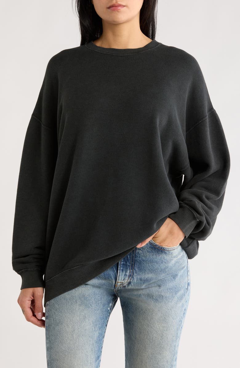 R13 Oversize Cotton Blend Sweatshirt, Main, color, 