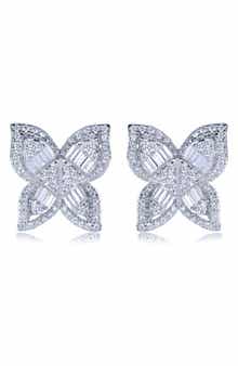 SUZY LEVIAN Cubic Zirconia Butterfly Stud Earrings