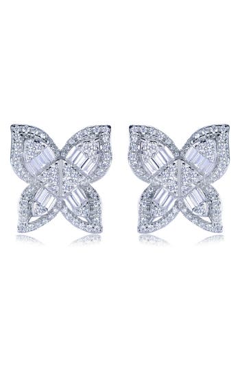 Suzy Levian Cubic Zirconia Butterfly Stud Earrings