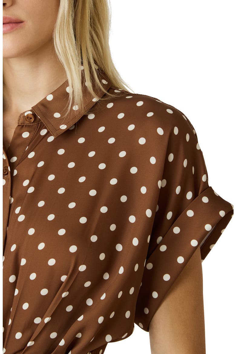 Tori Polka Dot Shirtdress, Alternate, color, TOFFEE/ ANTIQUE WHITE