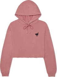 Dalix Black Cat Cropped Fleece Hoodie