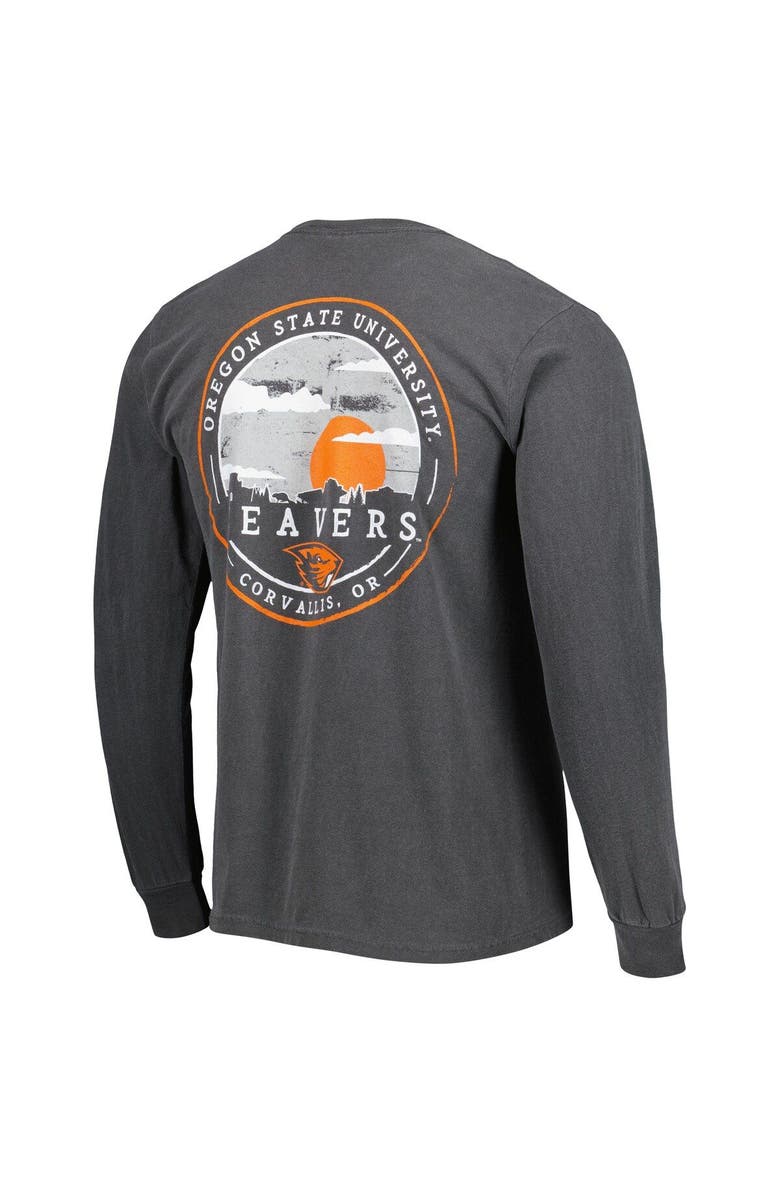 IMAGE ONE Men's Black Oregon State Beavers Circle Campus Scene Long Sleeve T-Shirt, Alternate, color, Black