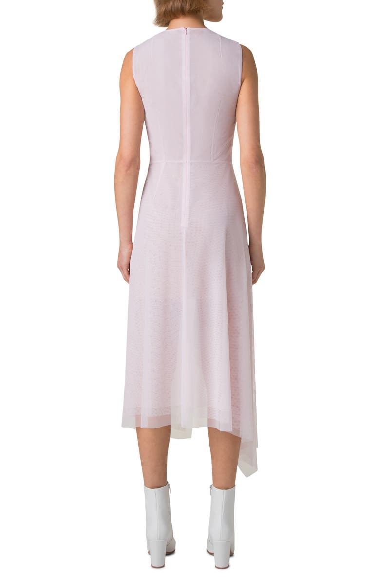 Akris Sleeveless Technical Tulle Dress, Alternate, color, Blush