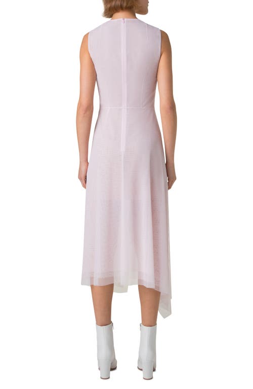 Akris Double Layer Techno Tulle Midi Dress In Blush