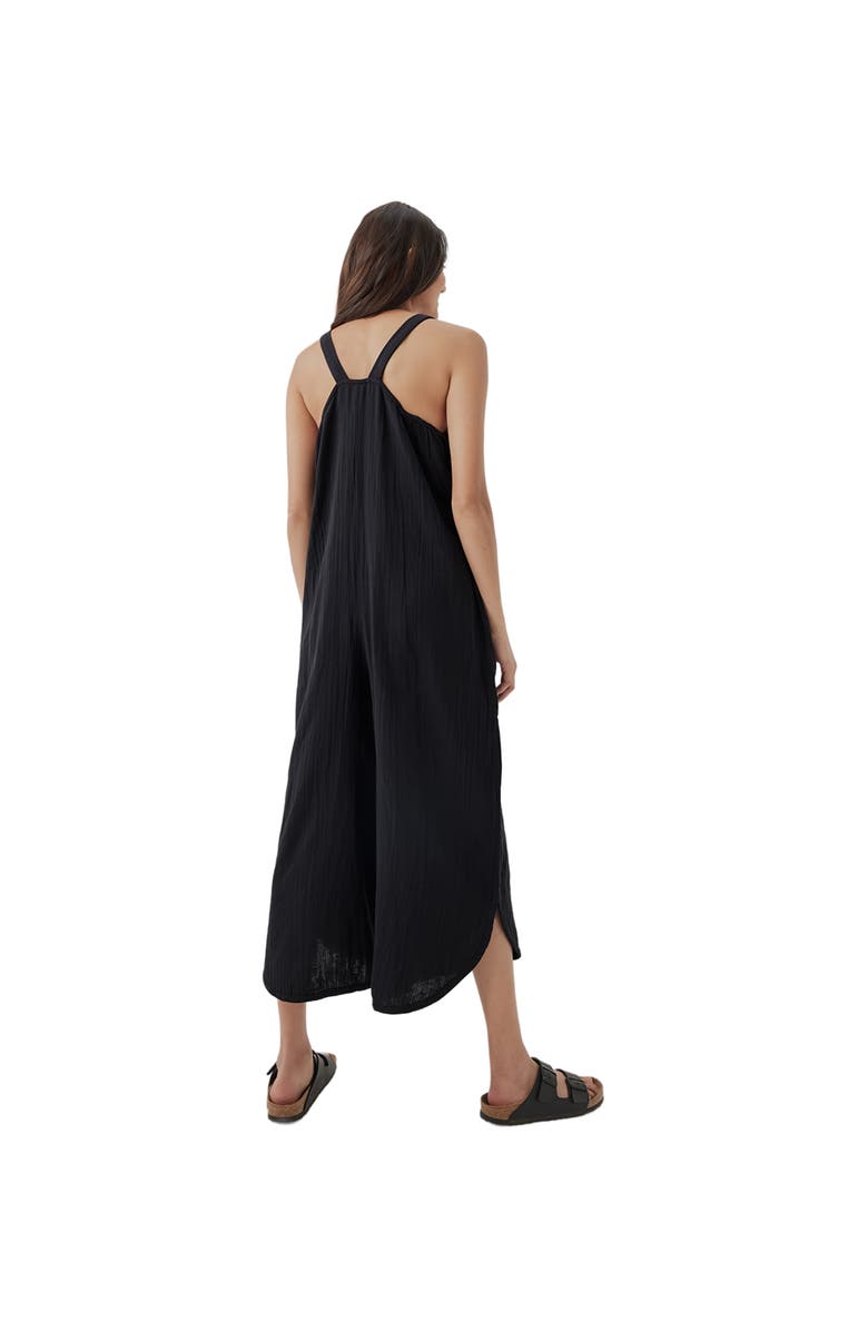 Pact Organic Coastal Double Gauze Tie-Strap Jumpsuit, Alternate, color,