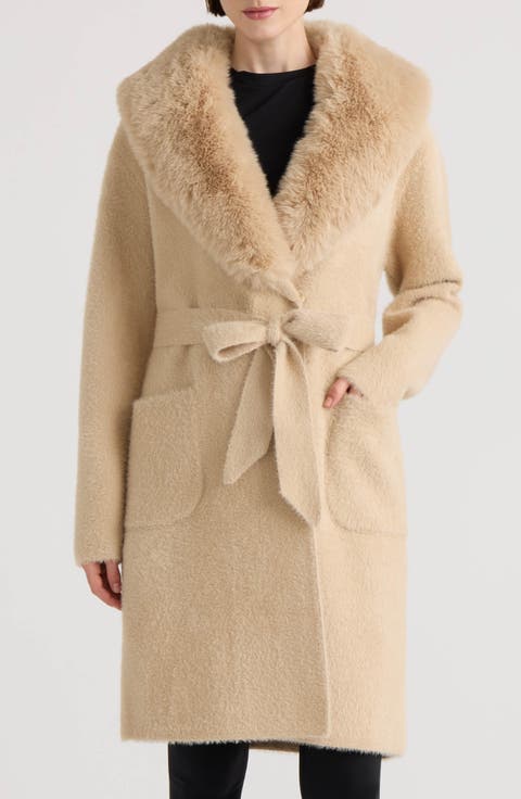 Belted Sailor Collar Coatigan