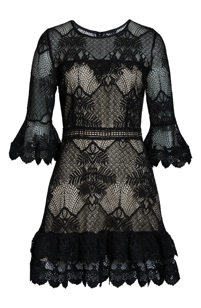 BB Dakota by Steve Madden BB Dakota Ruffle Lace Minidress, Alternate, color, 