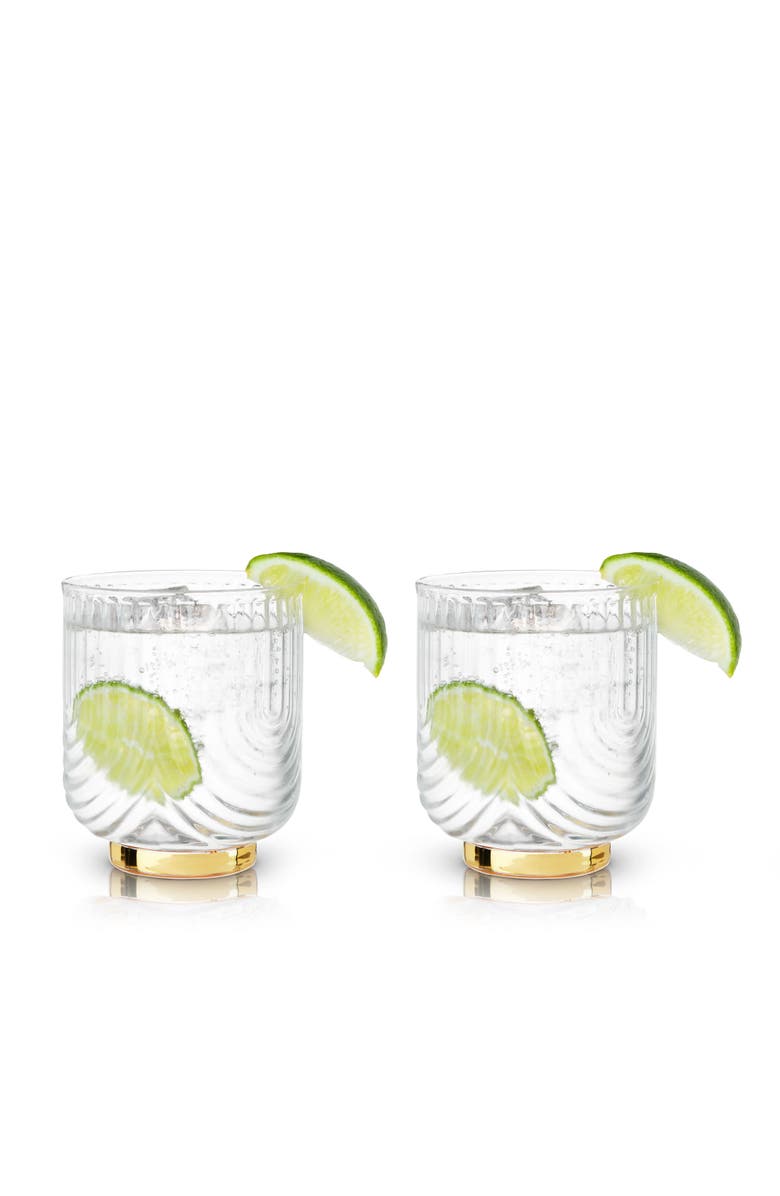 Viski Deco Gatsby Tumblers Set of 2, Alternate, color, Clear