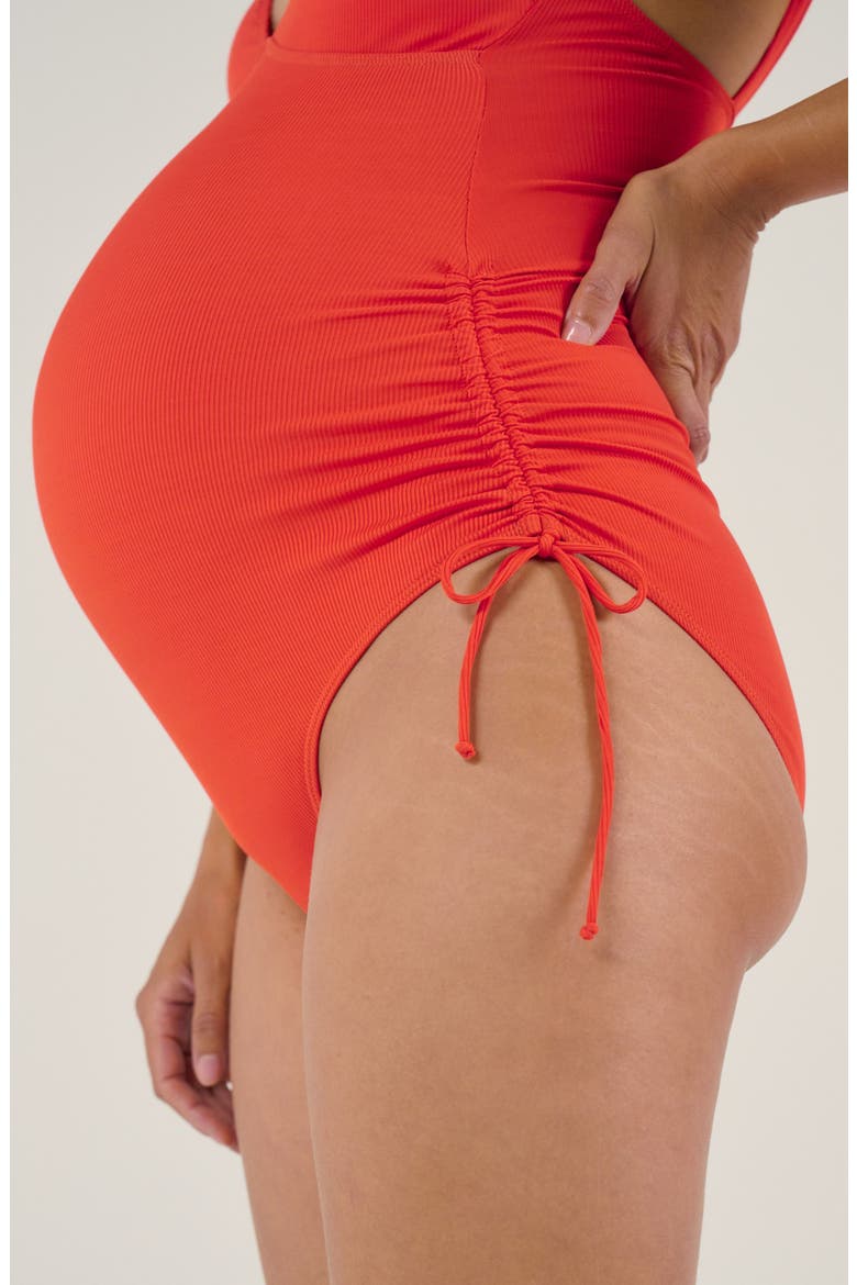Porto vecchio maternity swimsuit, Alternate, color, Orange