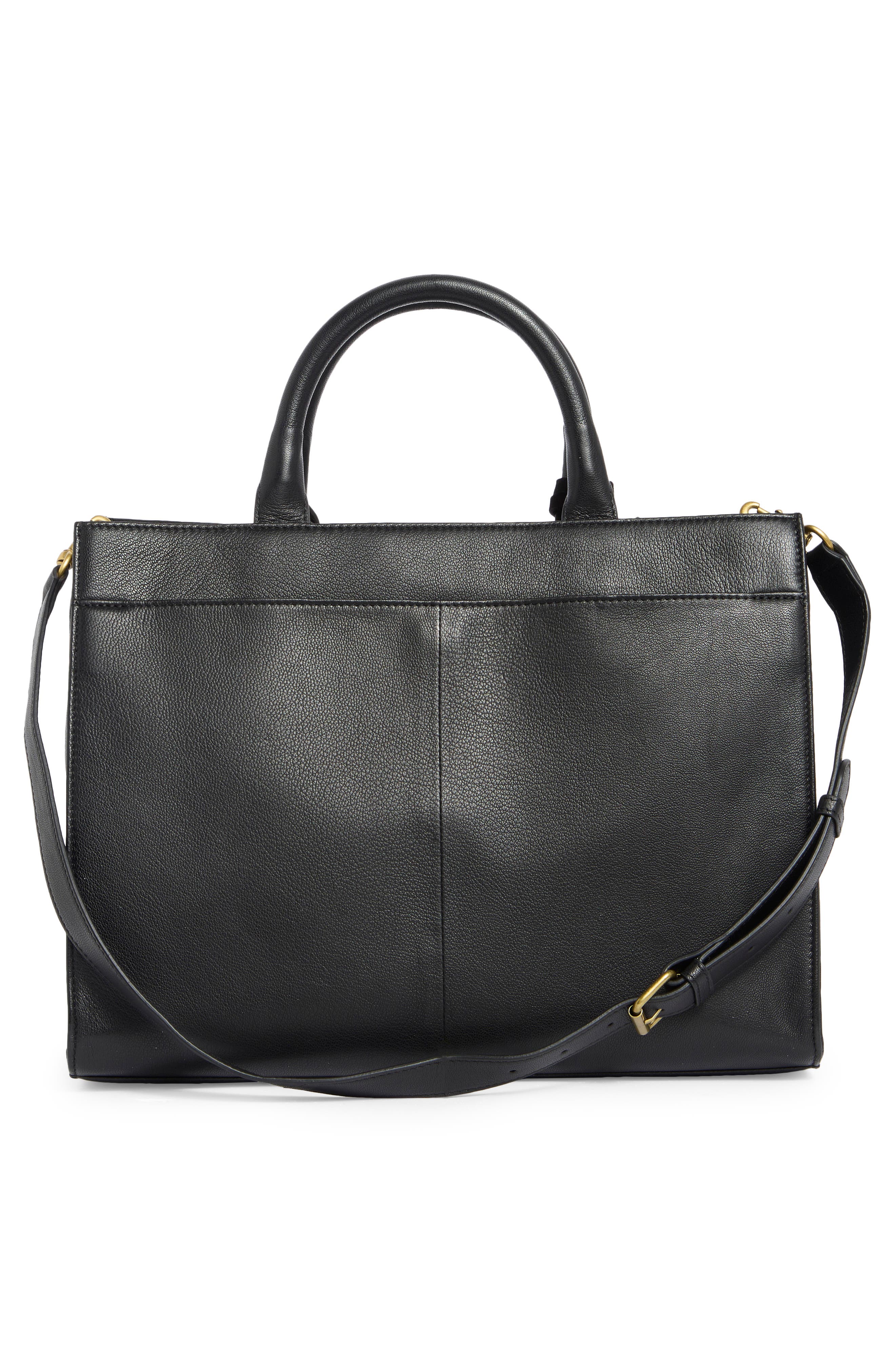 Lucky Brand Vall Tote Bag, Alternate, color, Black Suede