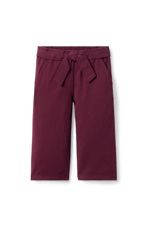 Wide Leg Tie Waist Pant (Little Kid & Big Kid)