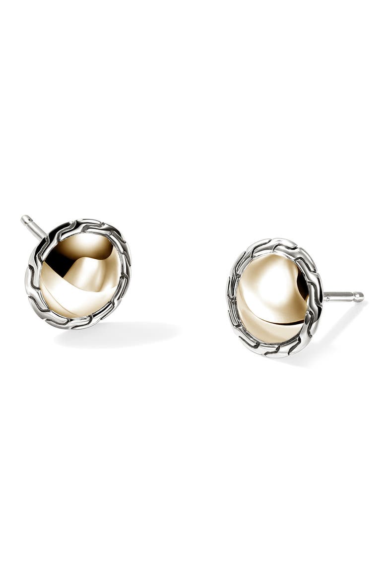JH Essentials Stud Earrings, Alternate, color, SILVER/ GOLD