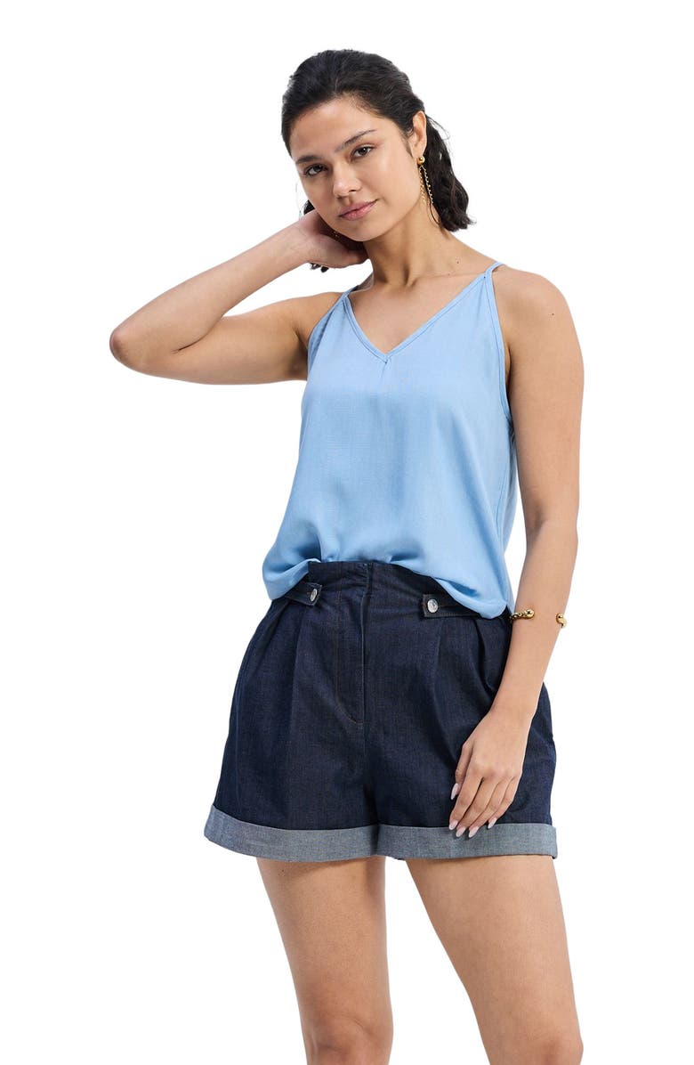 Reistor Endless Sunday Top in Tencel Denim, Alternate, color, Ocean Blue