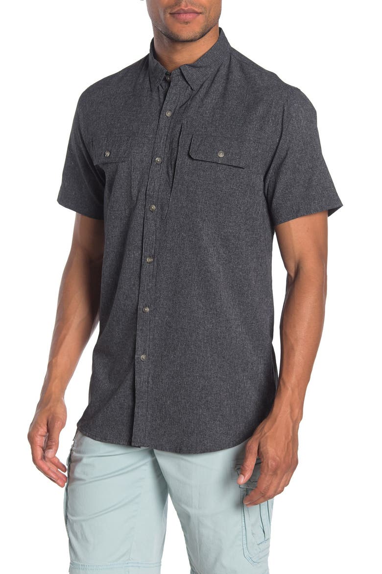 Aero Short Sleeve Tech Shirt, Main, color, HEATHER GR