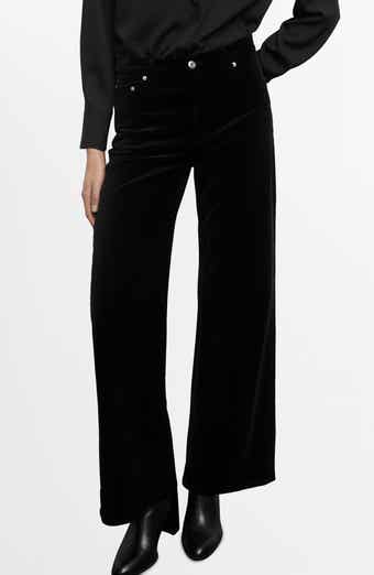 MANGO Wide Leg Velvet Jeans