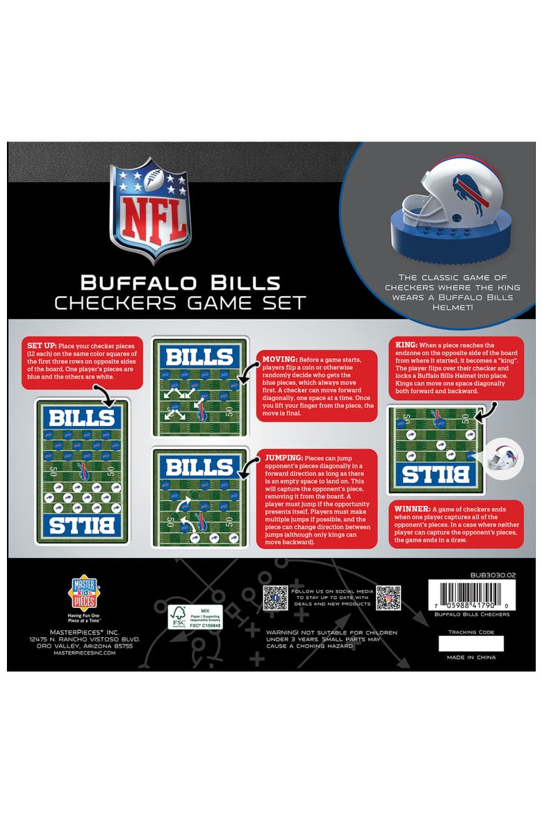 Buffalo Bills Checkers Board Game, Alternate, color, Multicolor