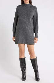 MAX STUDIO Mock Neck Long Sleeve Sweater Dress