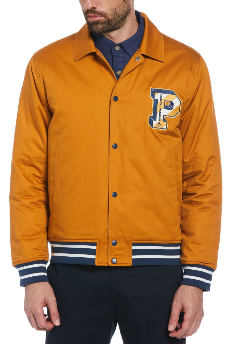 Twill Logo Jacket, Main, color, SUDAN BROWN