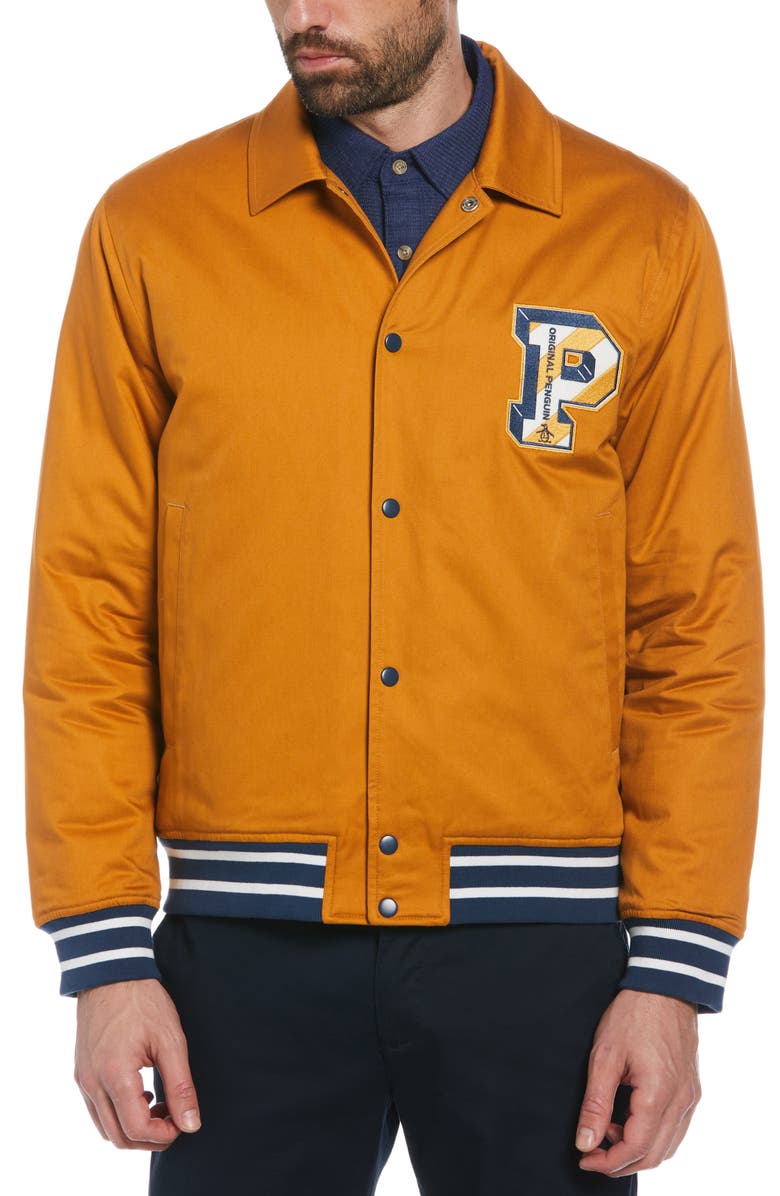 Original Penguin Twill Logo Jacket, Main, color, 