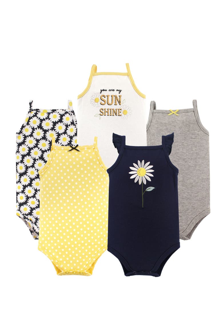 Soft Cotton Sleeveless Bodysuit, Main, color, Daisy