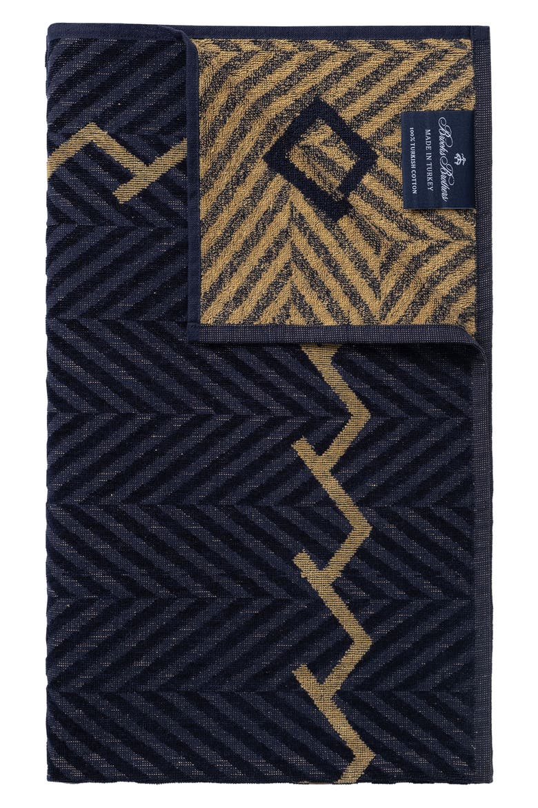 Logo Cotton Beach Towel, Alternate, color, NAVY