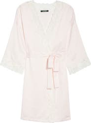 Lauren Ralph Lauren Lace Trim Satin Robe