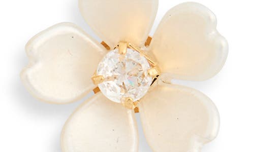 Eye Candy Los Angeles Regina Faux Pearl Flower Statement Earrings