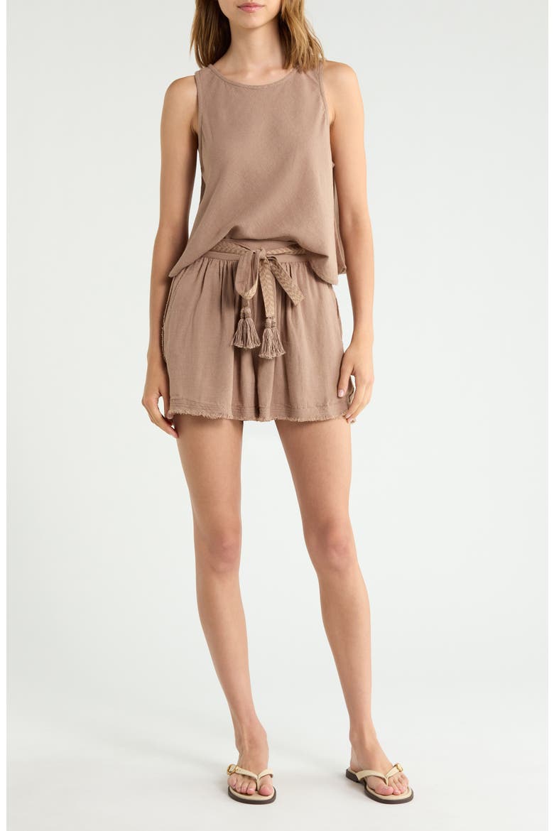 Semisheer Cover-Up Tank, Alternate, color, BROWN