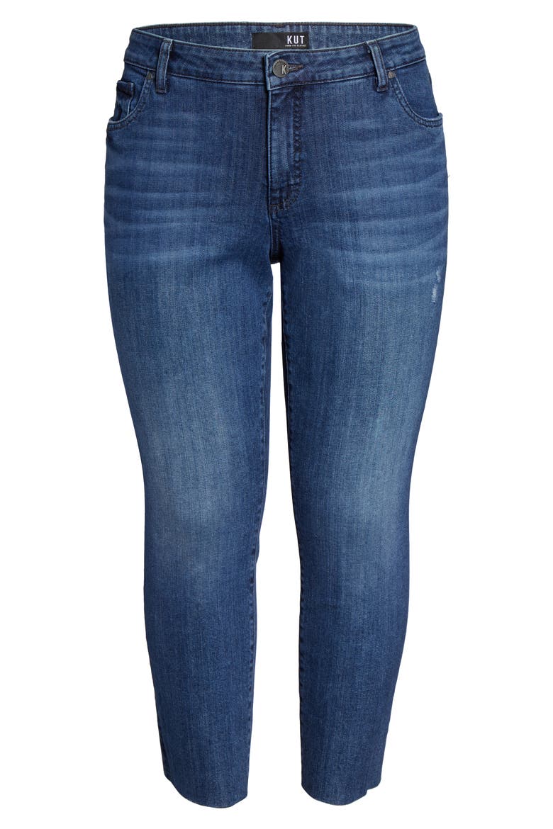 Reese High Waist Straight Leg Ankle Jeans, Alternate, color, ACKNOWLEDGEMENT