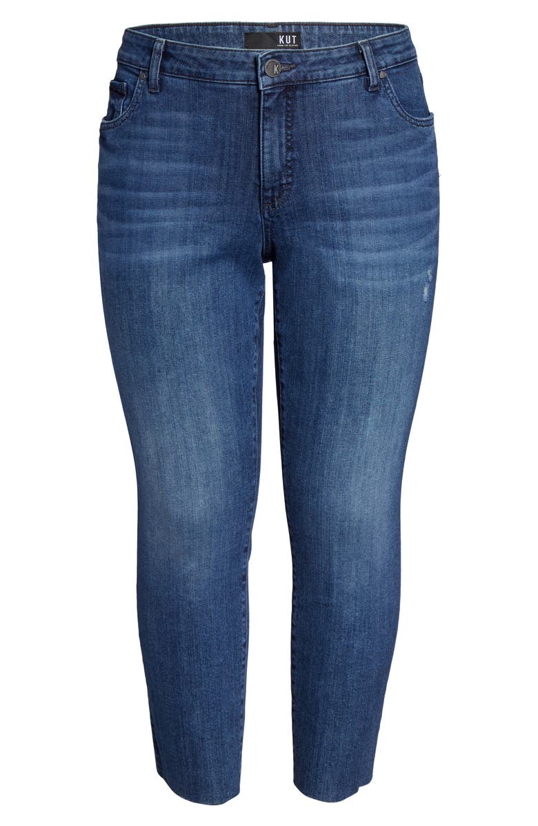 KUT from the Kloth Reese High Waist Straight Leg Ankle Jeans, Alternate, color,