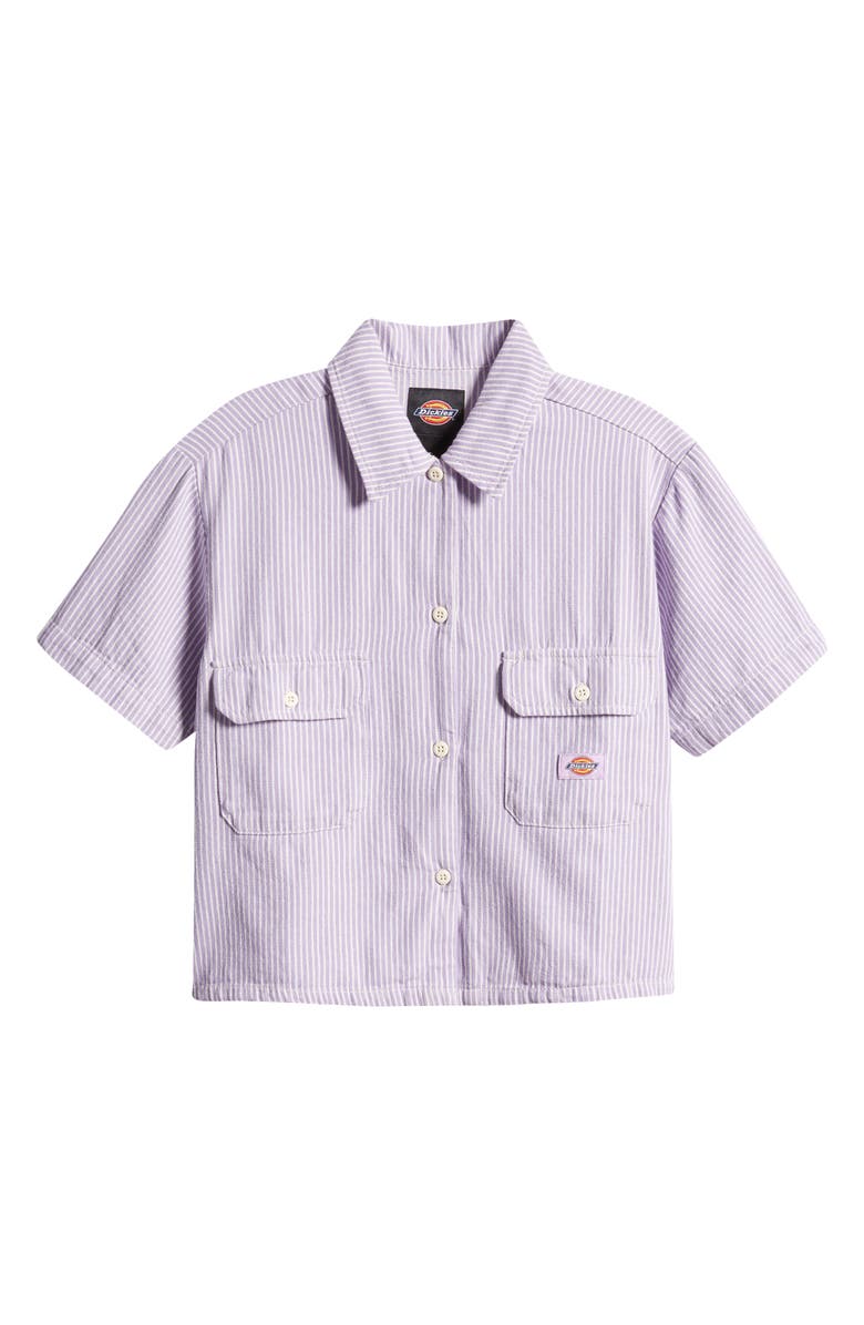 Dickies Hickory Stripe Crop Work Shirt, Alternate, color,