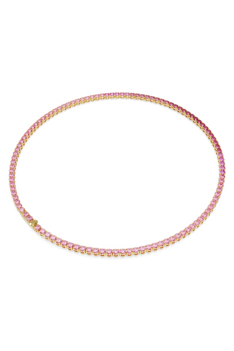 Matrix Tennis Necklace, Alternate, color, PINK