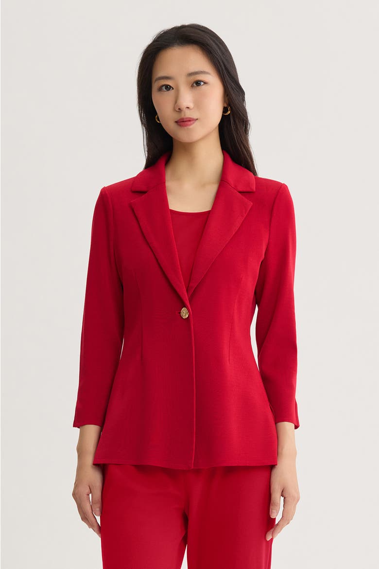 Tailored Single Button Knit Jacket, Main, color, Holiday