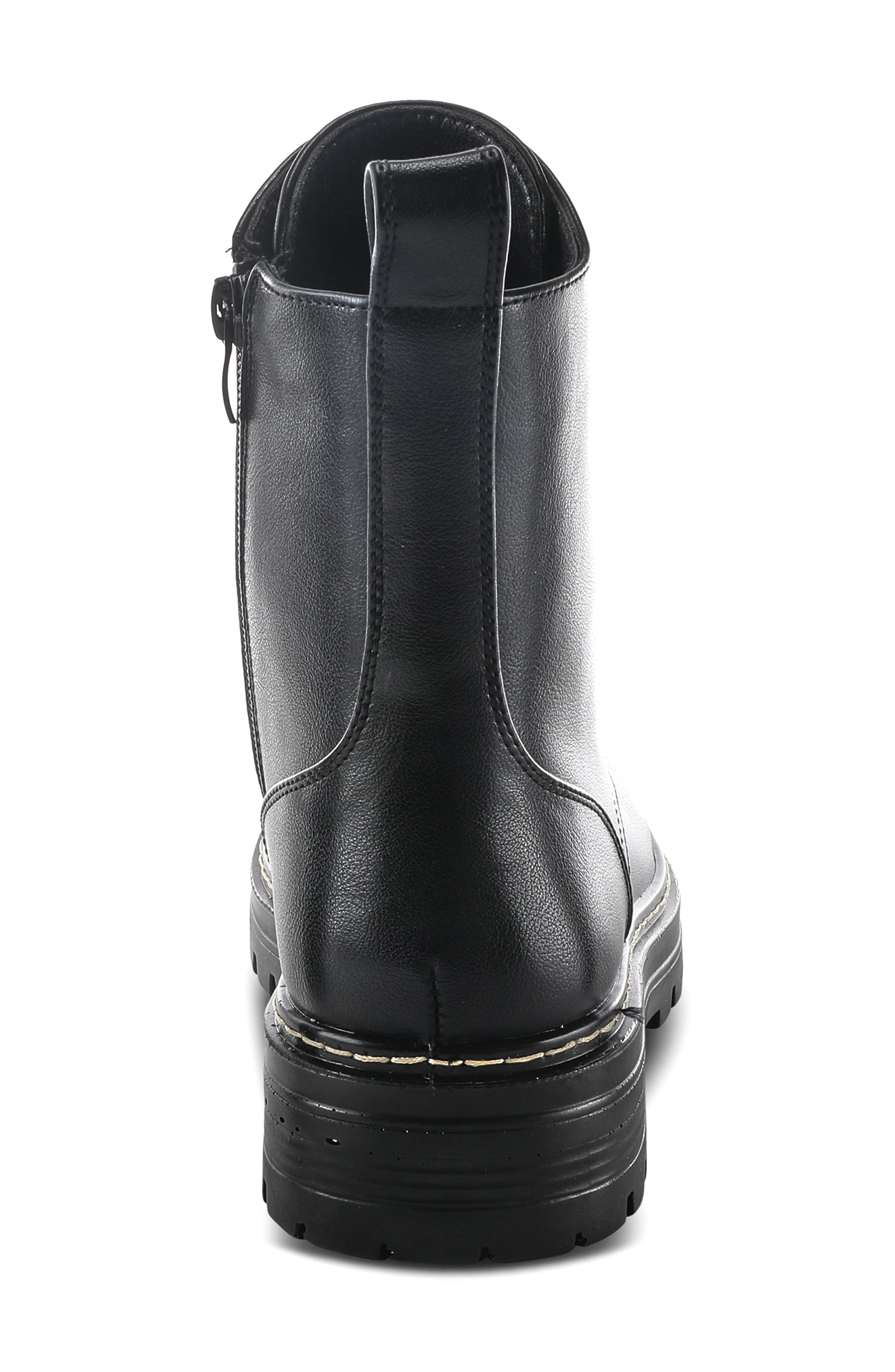 Flexus by Spring Step Callant Faux Fur Lined Faux Leather Bootie, Alternate, color, 