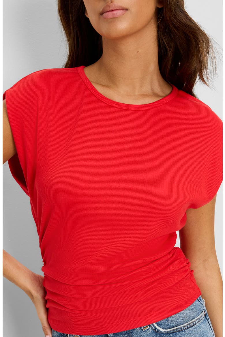 Joni Power Shoulder Rib Top, Alternate, color, SAMBA
