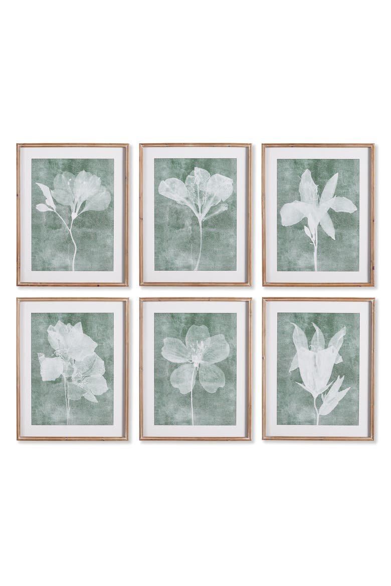 Translucent Floral Prints Set of 6, Main, color, Blue