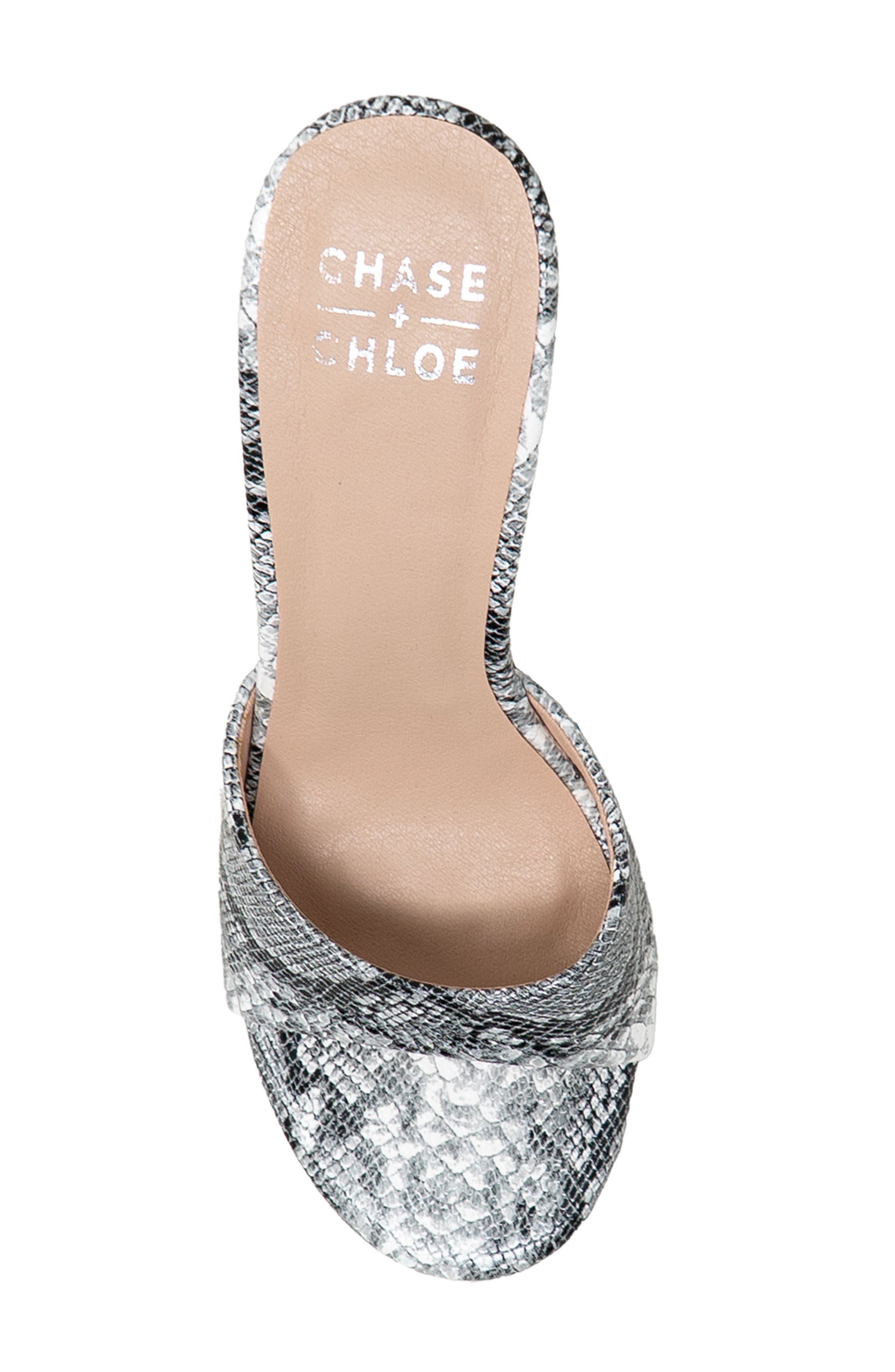 CHASE AND CHLOE Slide Stiletto Sandal, Alternate, color, Snake