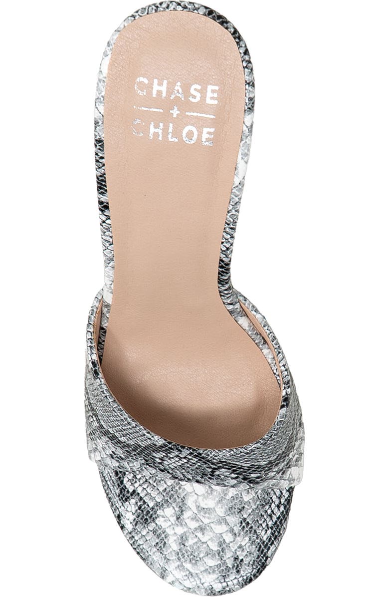 CHASE AND CHLOE Slide Stiletto Sandal, Alternate, color, Snake