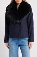 Sam Edelman Peacoat with Removable Faux Fur Collar