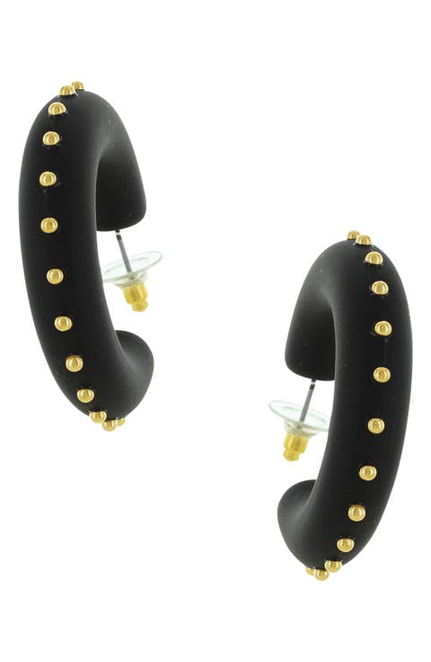 Noel Studded Hoop Earrings