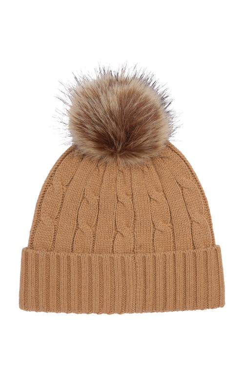 Lauren Ralplh Lauren Cable Crest Patch Hat In Brown
